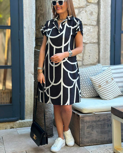 Women's Collared V-Neck Dress
