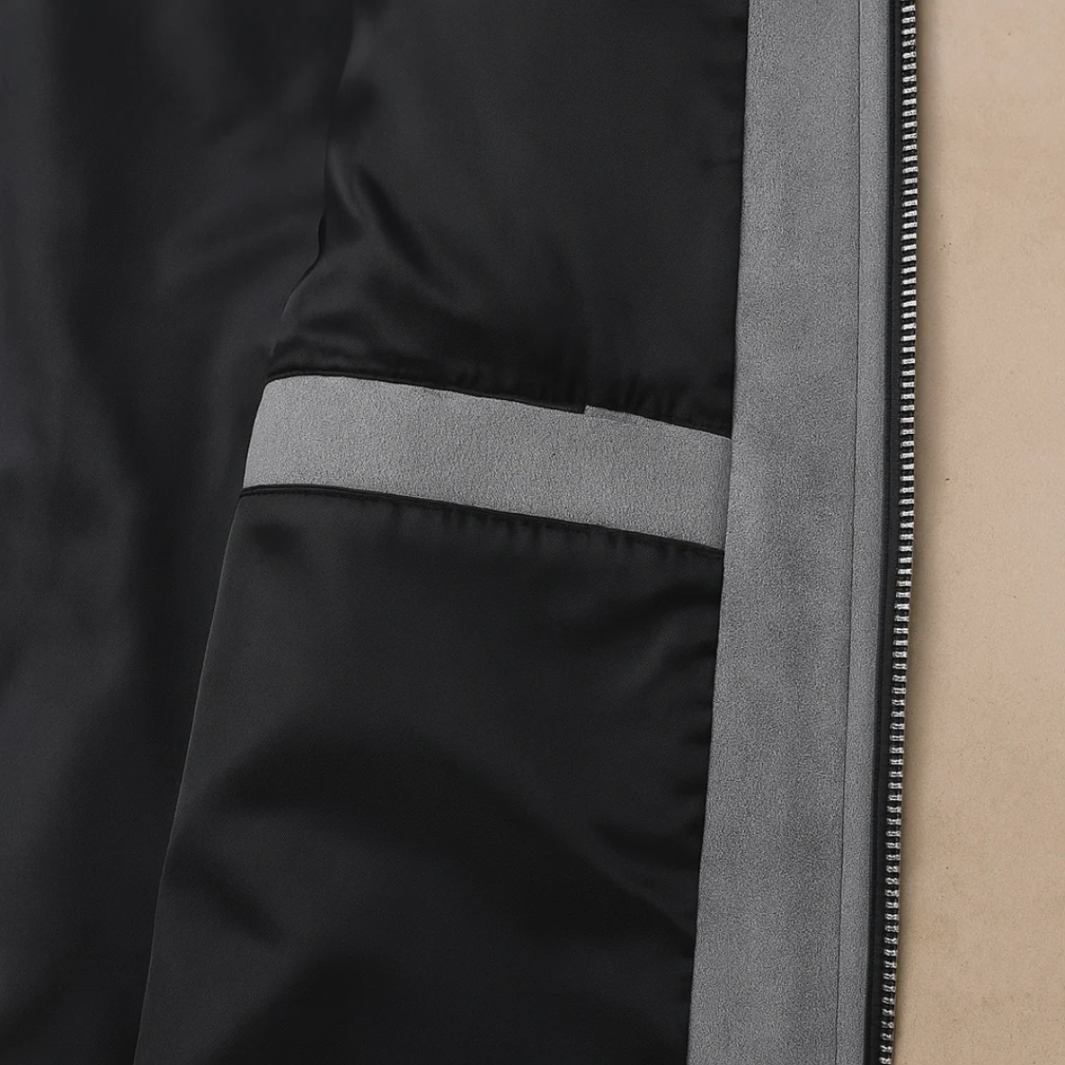 Men's Gray Suede Jacket Minimalist Winter Overshirt