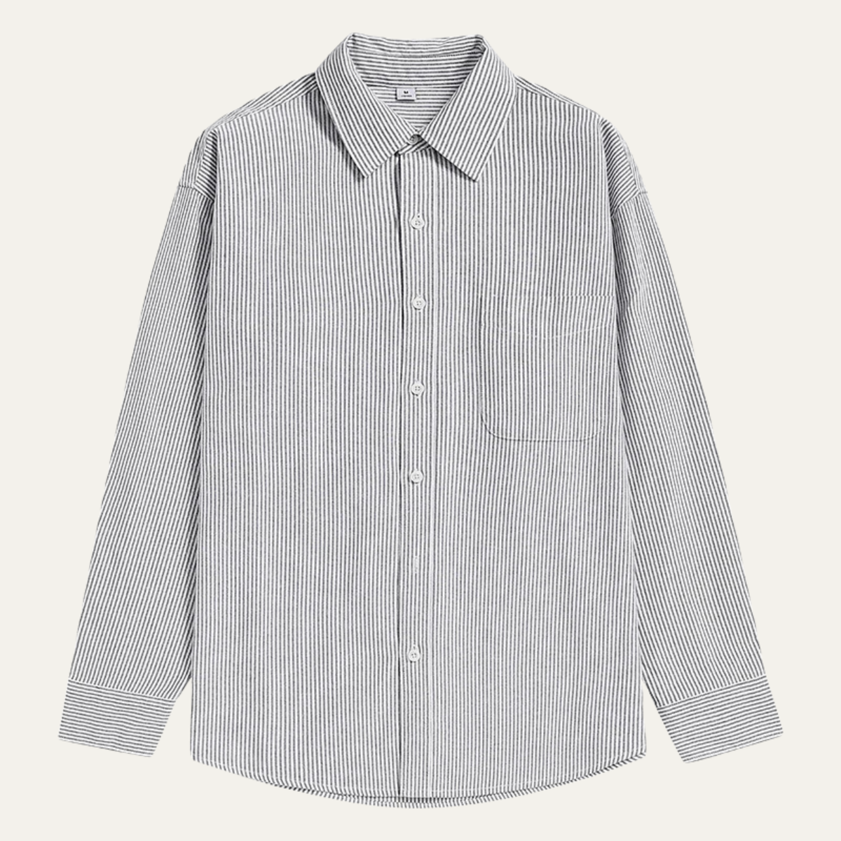 Men's Striped Shirt Classic Collar Cotton