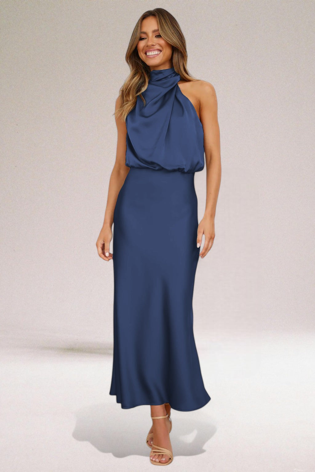 Elegant Women's Halter Neck Dress