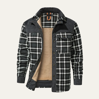 Men's Fleece Lined Flannel Jacket Plaid