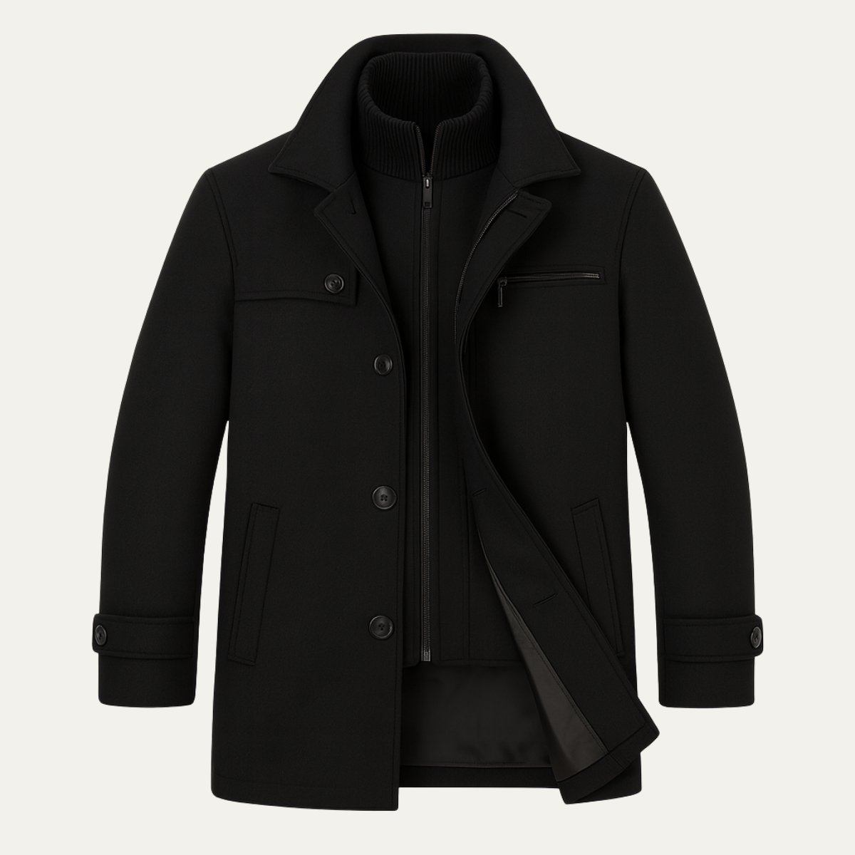 Warwick Men's Winter Coat Warm Adjustable Cuff - VibreMode