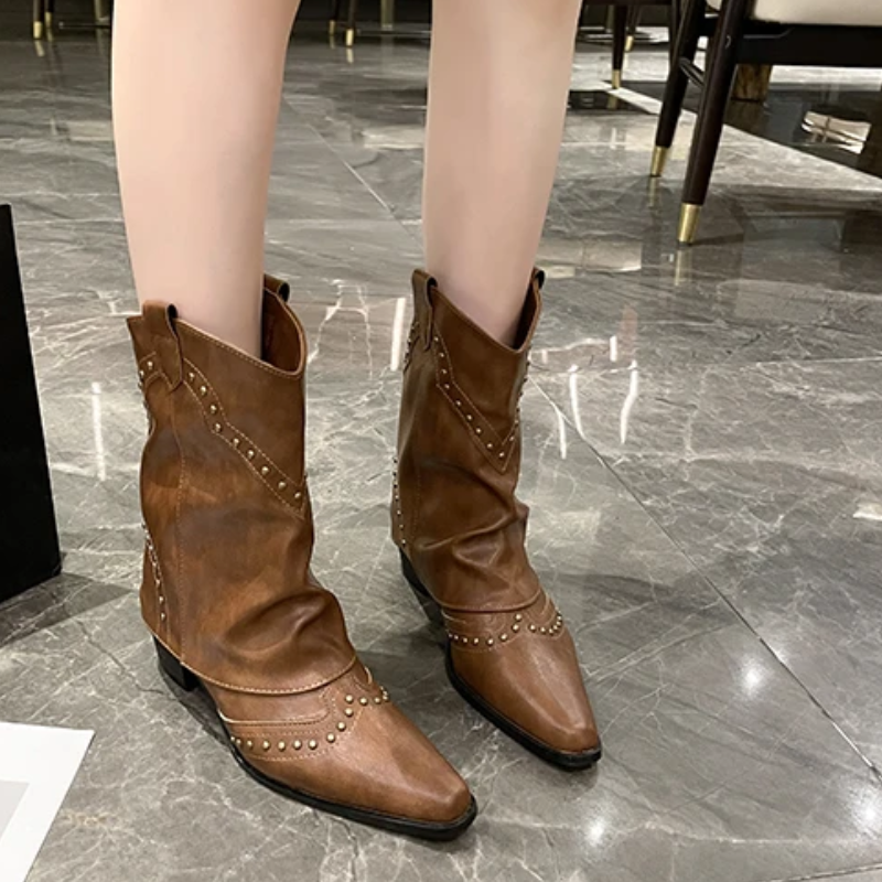 Women's Studded Western Boots