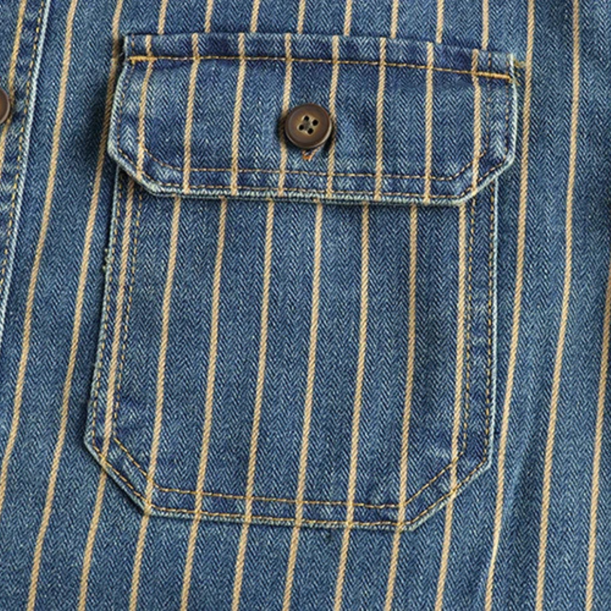 Men's Vintage Striped Cotton Shirt
