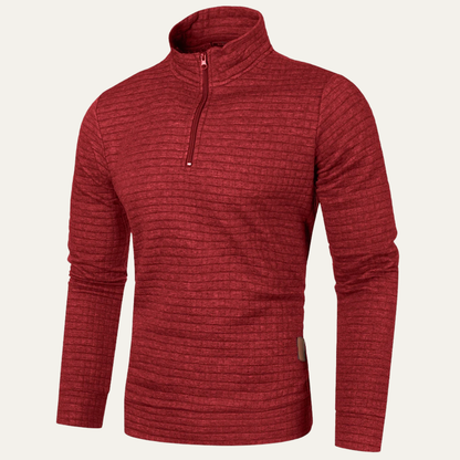 Men's Lightweight Quilted Half Zip Sweater