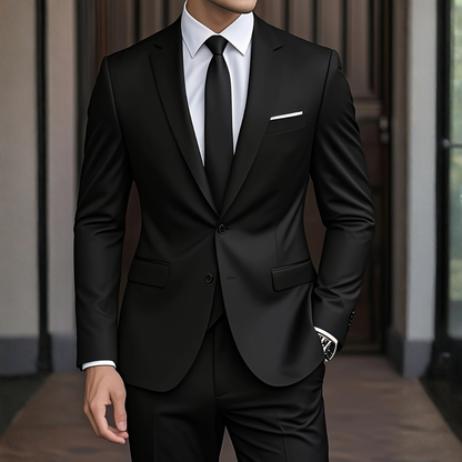 Men's Single Breasted Suit Notch Lapel