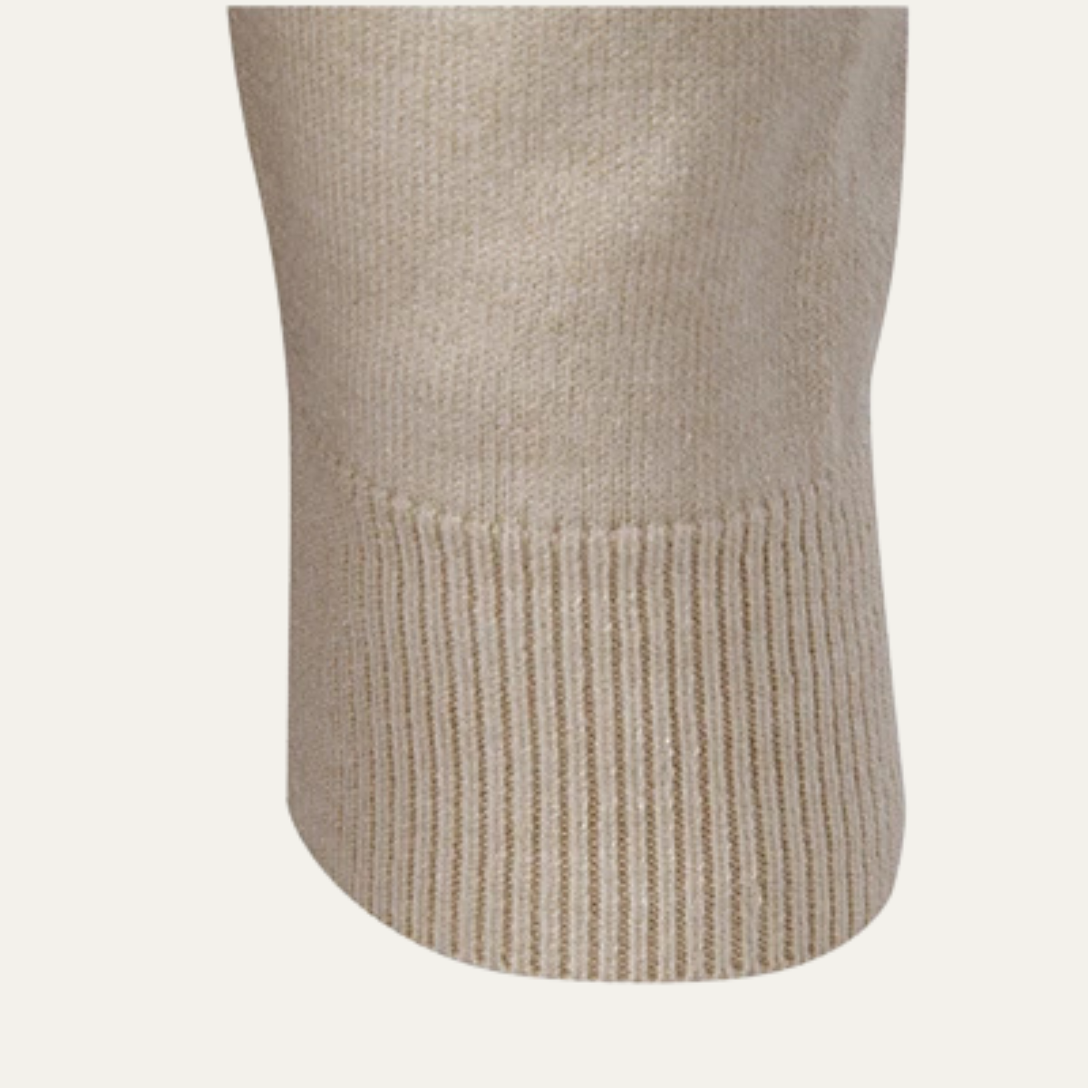 Men's Cotton Polo Sweater Soft Knit Casual Beige