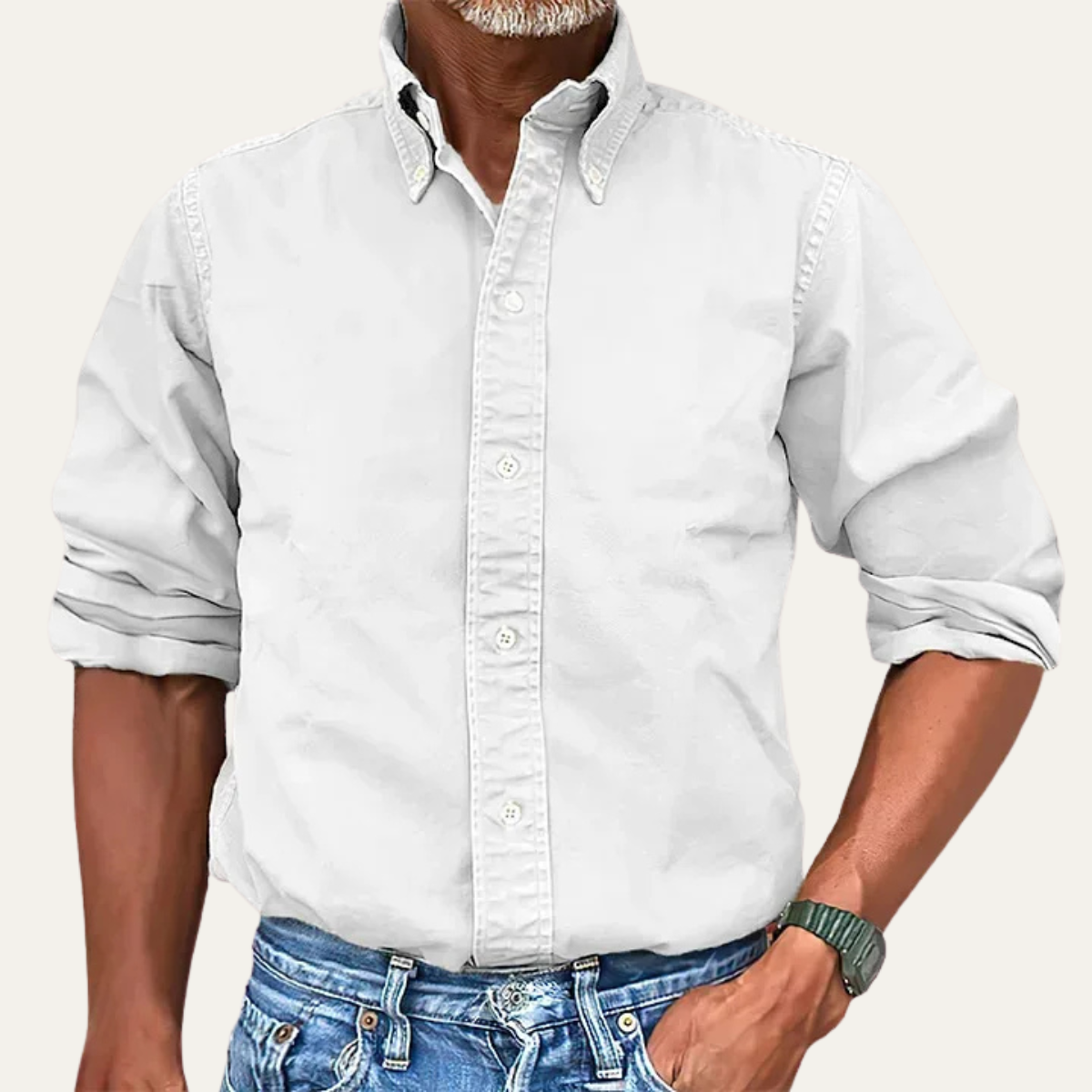 Vercelli Men's Button Down Shirt Solid Color Cotton