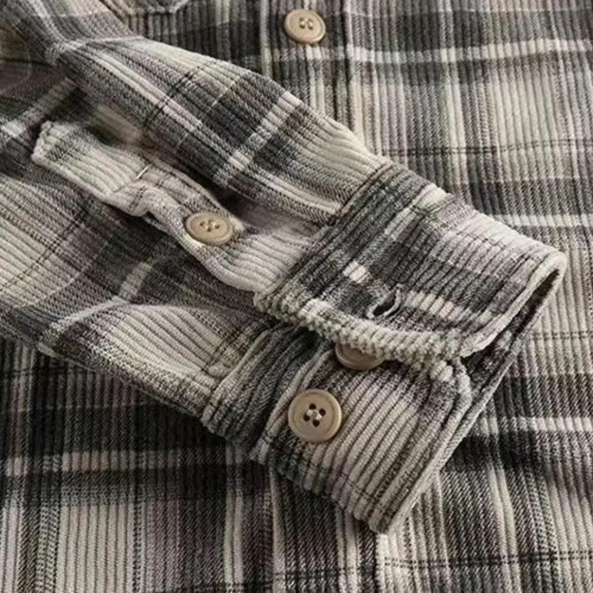 Men's Plaid Flannel Shirt Vintage Style