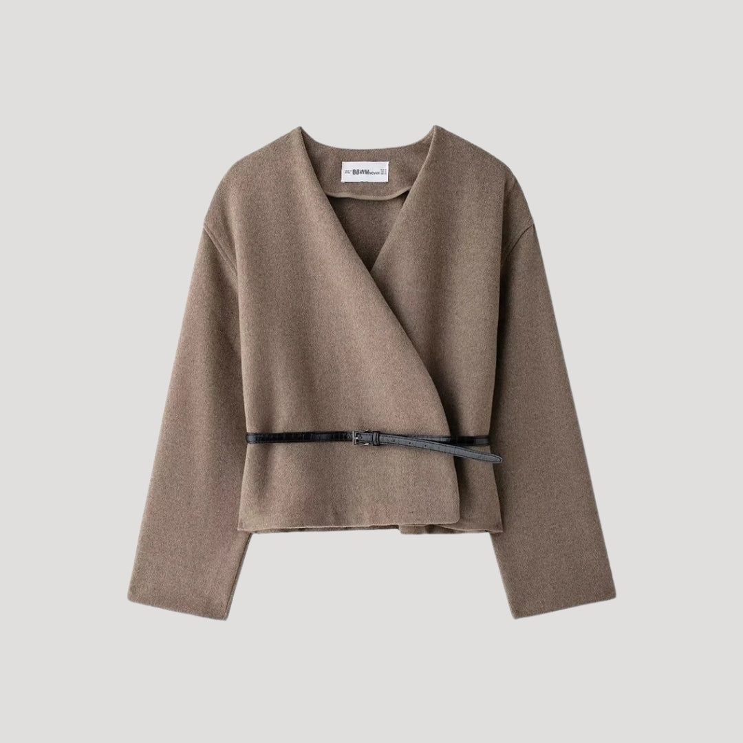 Women's Relaxed Fit Wrap Jacket Cozy Casual - VibreMode