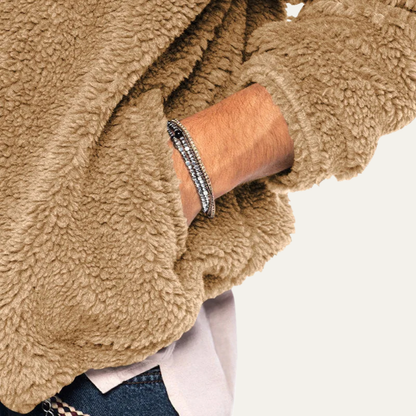 Men's Velvet Fleece Zip Up Hoodie Jacket