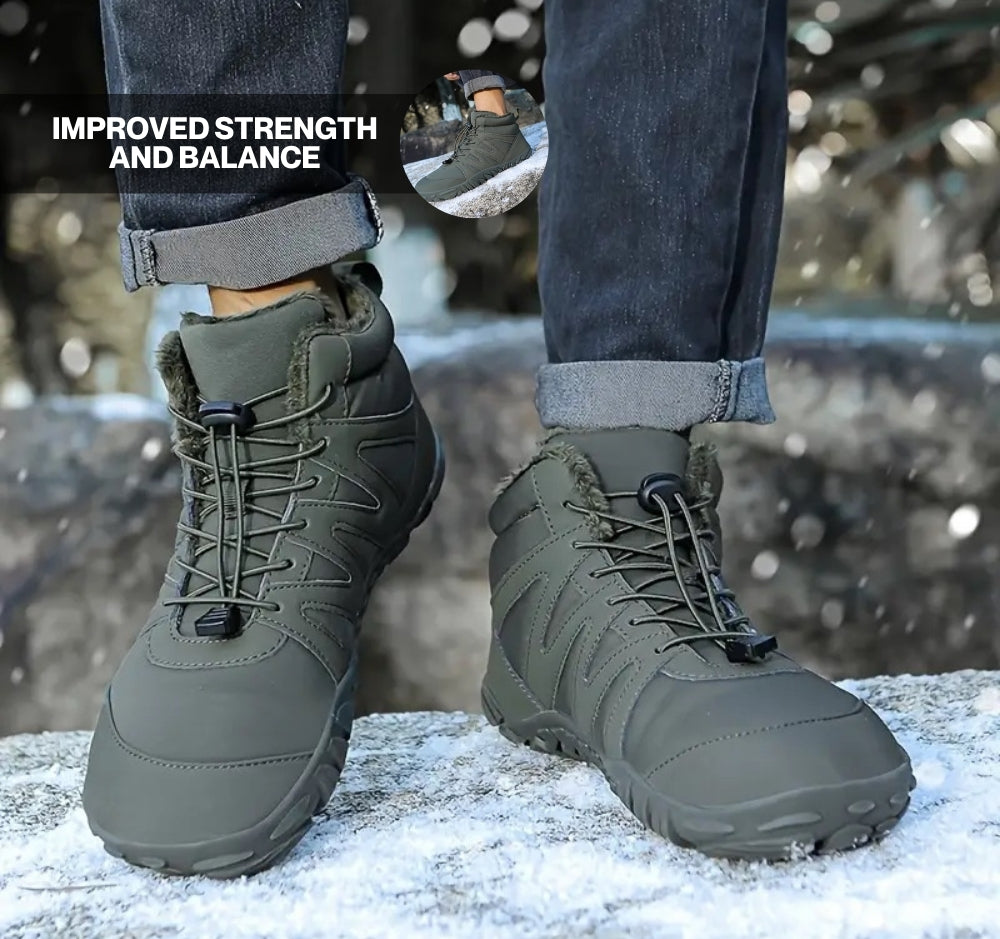 Waterproof Insulated Hiking Boots with Grip Soles Outdoor Shoes