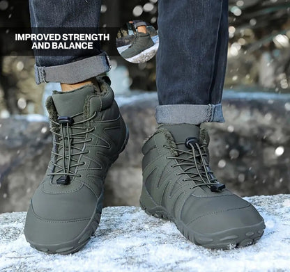 Waterproof Insulated Hiking Boots with Grip Soles Outdoor Shoes