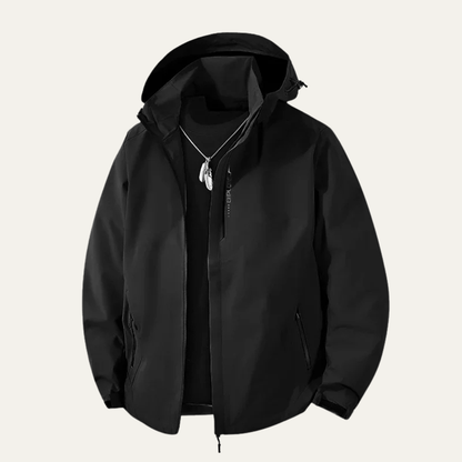 Waterproof Softshell Rain Jacket Windproof Hooded Outdoor Hiking Coat - VibreMode