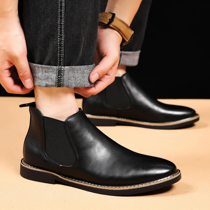 Men's Leather Chelsea Boots Classic Brown