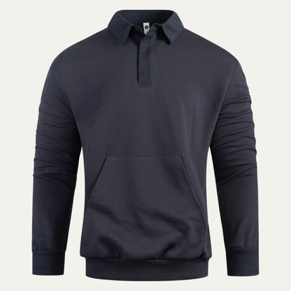 Marettimo Men's Cotton Polo Sweater With Pocket