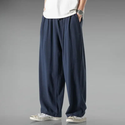 Men's Cotton Linen Loose Fit Pants