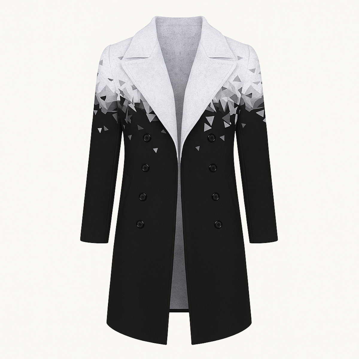 Men's Wool Blend Long Winter Jacket Red - VibreMode