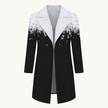 Men's Wool Blend Long Winter Jacket Red - VibreMode
