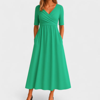 Relaxed Fit V Neck Summer Maxi Dress for Women