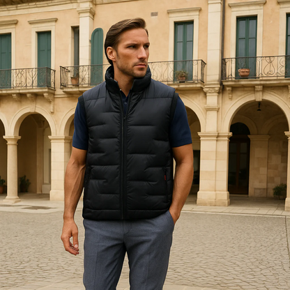 Men's Quilted Puffer Vest Black