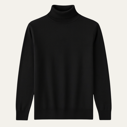 Men's Slim Fit Cotton Turtleneck Sweater - VibreMode