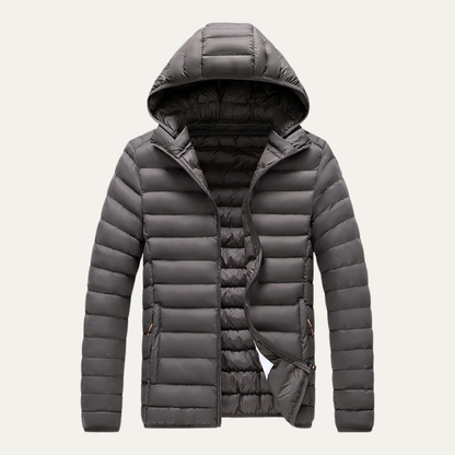 Men's Winter Hooded Puffer Parka Jacket - VibreMode