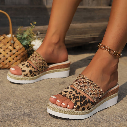 Stylish Women's Braided Wedge Heel Sandals
