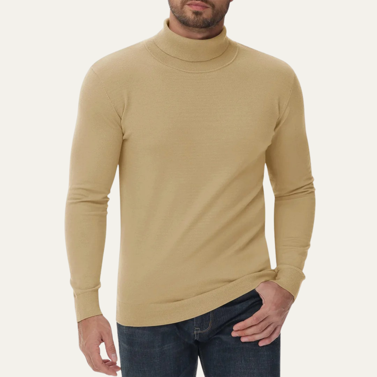 Men's Slim Fit Cotton Turtleneck Sweater