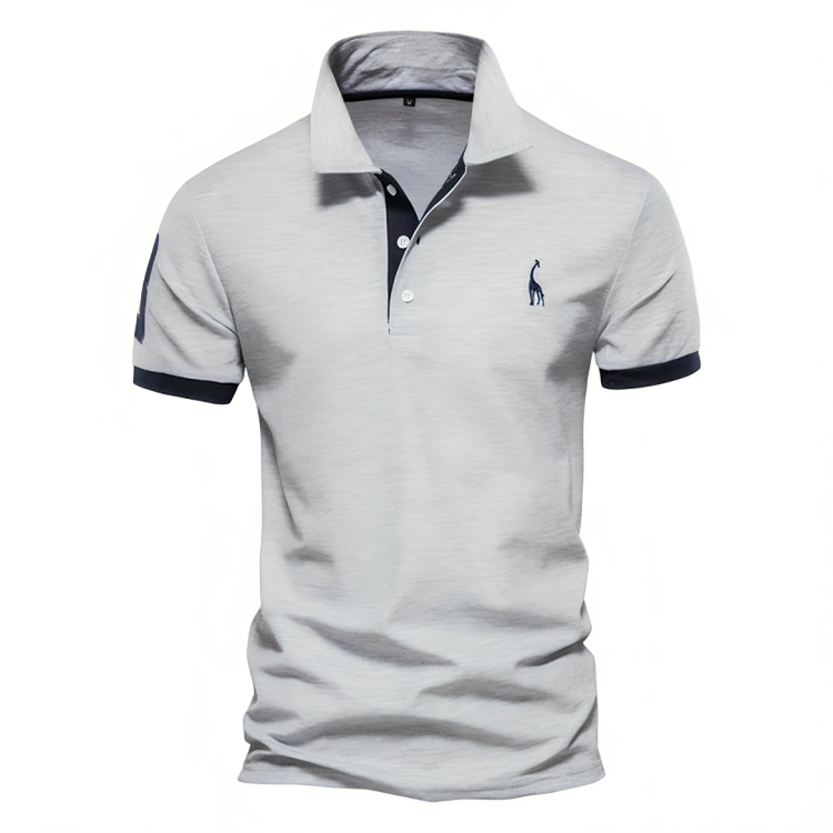 Men's Short Sleeve Polo Shirt Contrast Trim