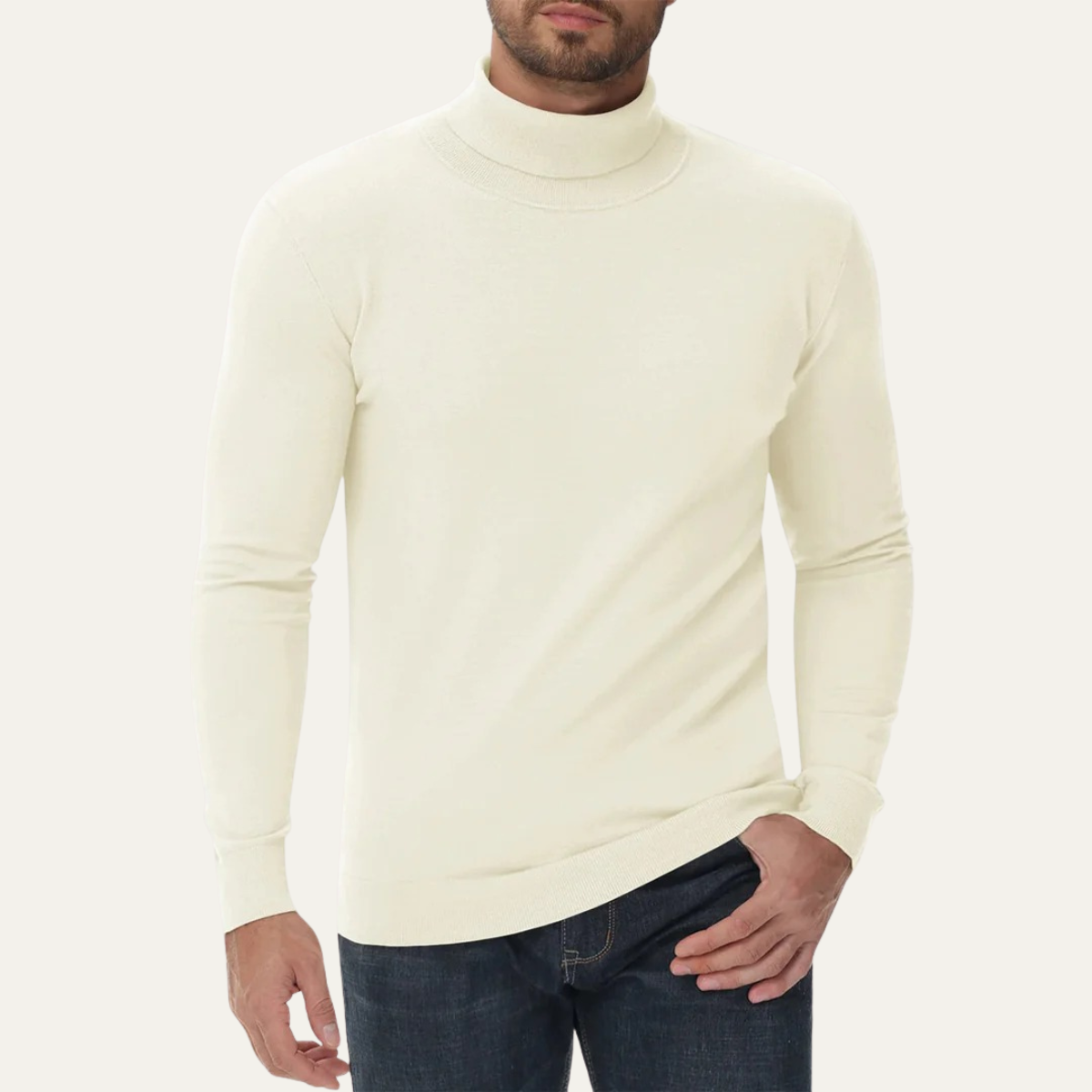 Men's Slim Fit Cotton Turtleneck Sweater
