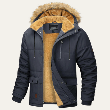 Men's Winter Parka Jacket Detachable Hood