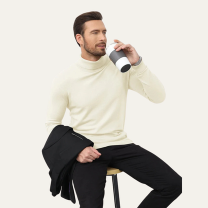 Men's Slim Fit Cotton Turtleneck Sweater
