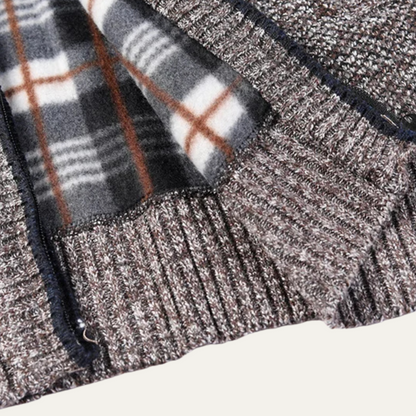 Men's Knitted Zip Up Cardigan