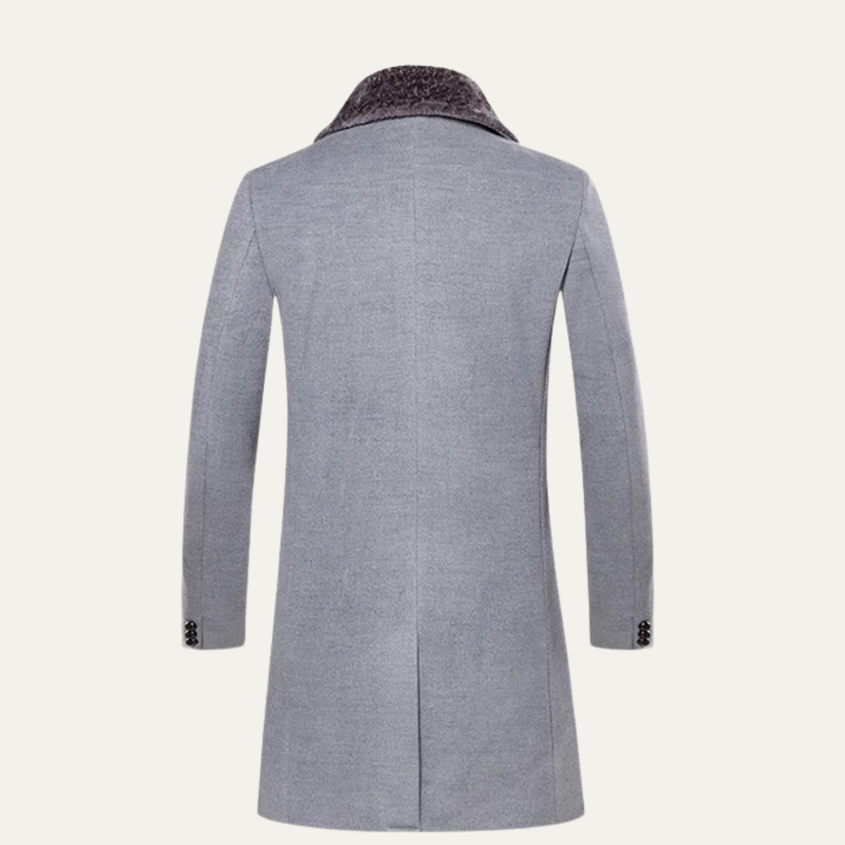 Men's Slim Fit Long Winter Jacket Fur Lapel