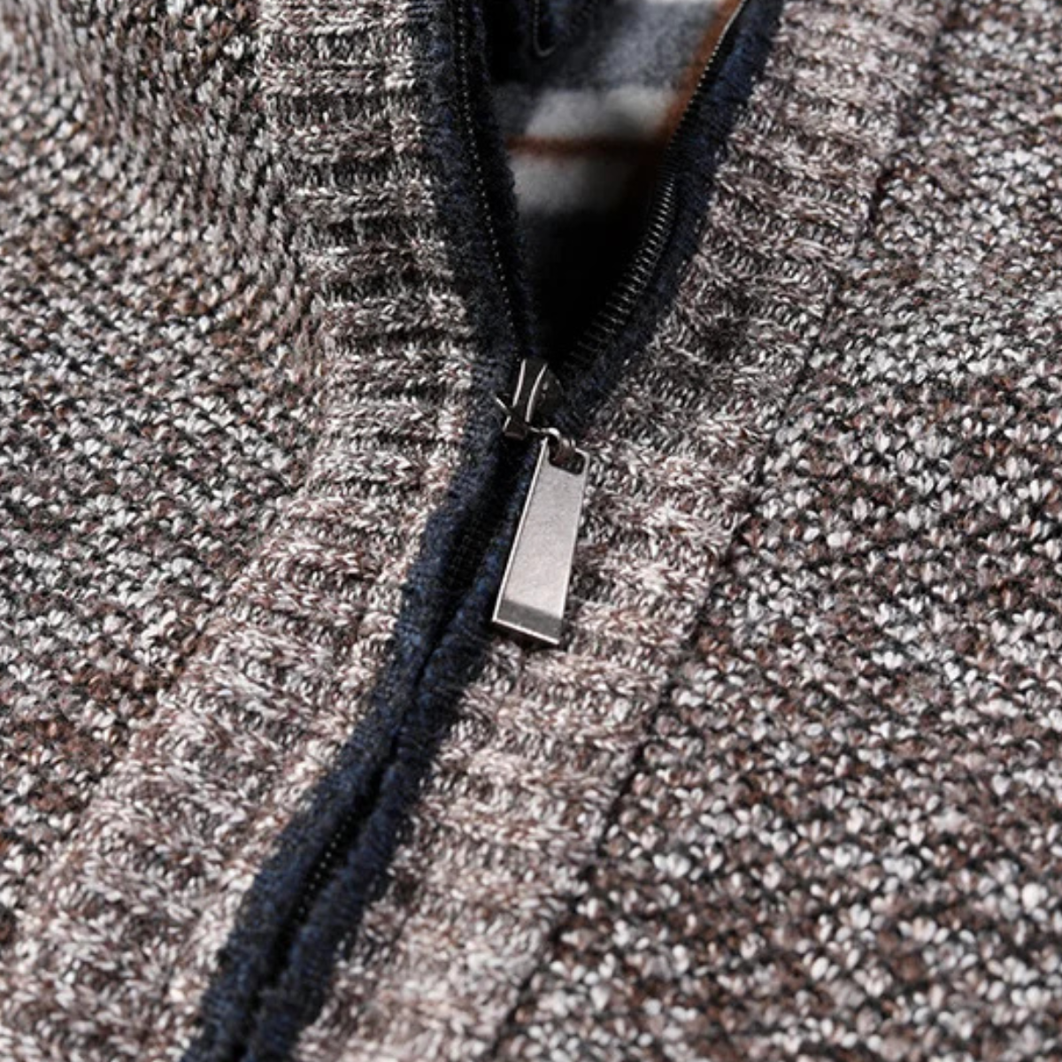 Men's Knitted Zip Up Cardigan