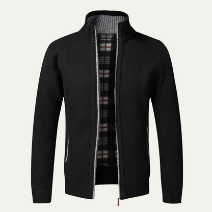 Men's Knitted Zip Up Cardigan - VibreMode