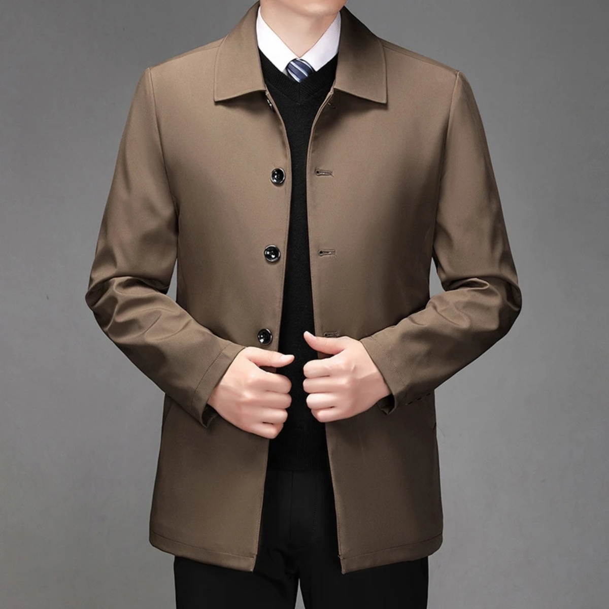Alden Men's Casual Jacket Lightweight Button Front