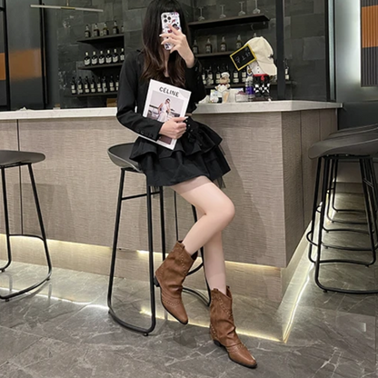 Decorative Embellished Cowboy Boots