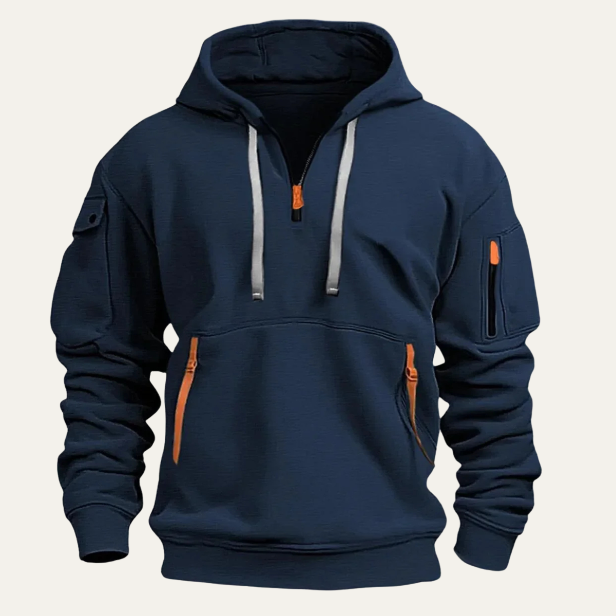 Men's Hoodie Jacket Durable Multi Pocket