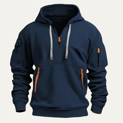 Men's Hoodie Jacket Durable Multi Pocket