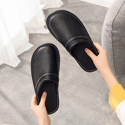 Men's Soft Leather Indoor Slippers