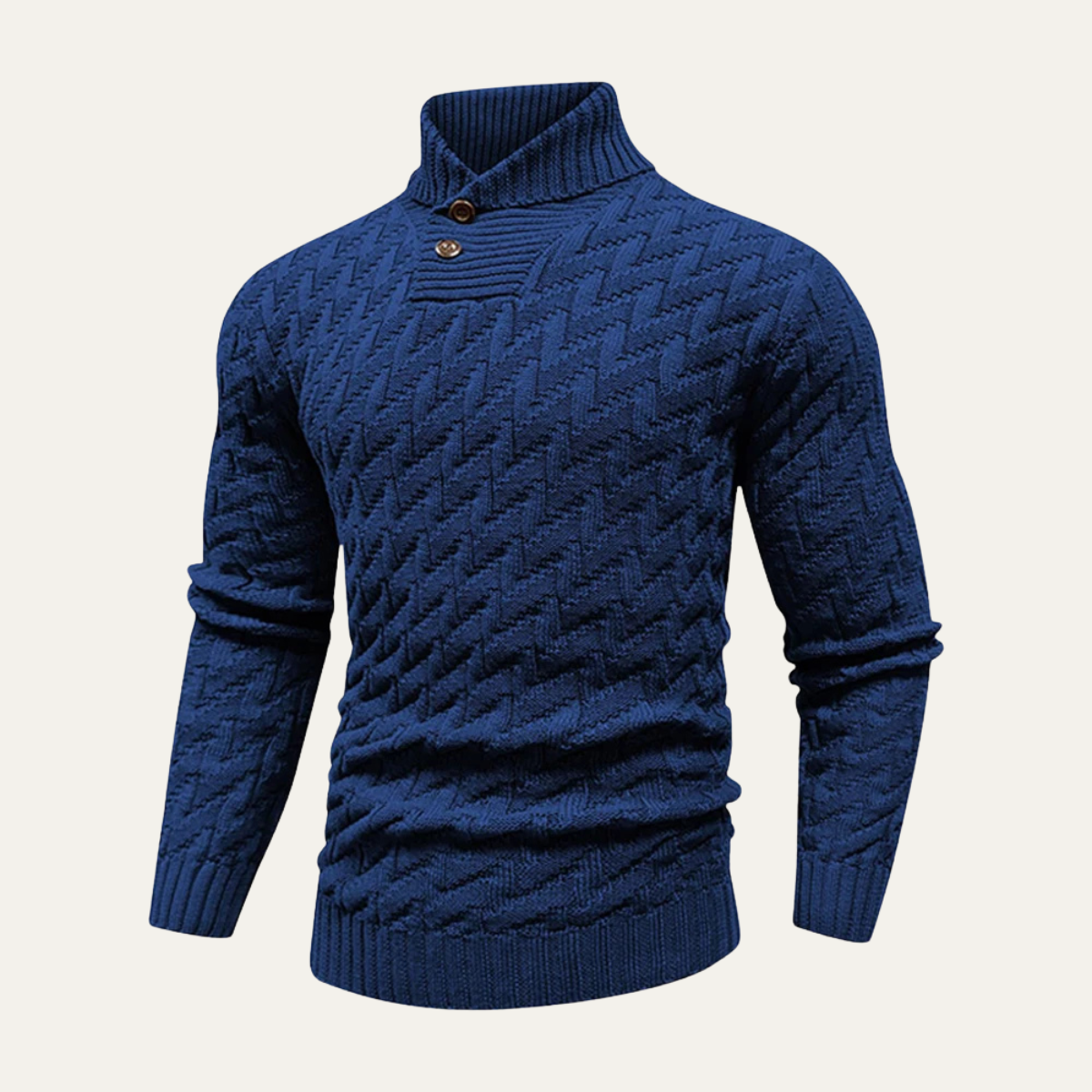 Men's Wool Knitted Sweater Textured Winter - VibreMode
