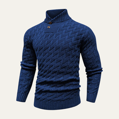 Men's Wool Knitted Sweater Textured Winter - VibreMode