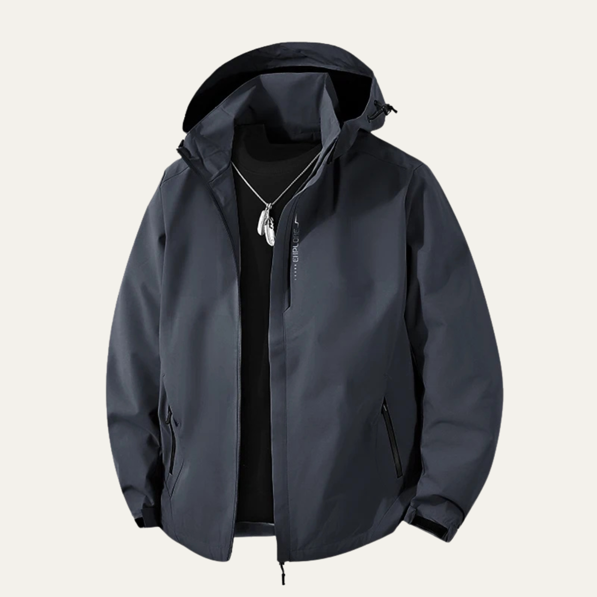 Waterproof Softshell Rain Jacket Windproof Hooded Outdoor Hiking Coat