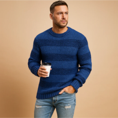 Men's Knitted Fair Isle Sweater Nordic Winter Pattern