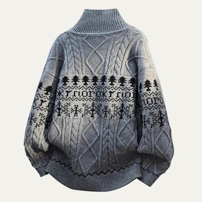 Men's Nordic Pattern Knitted Jacket