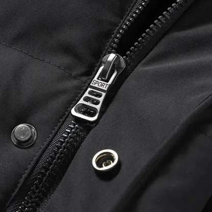 Men's Long Hooded Puffer Jacket Cotton Padding