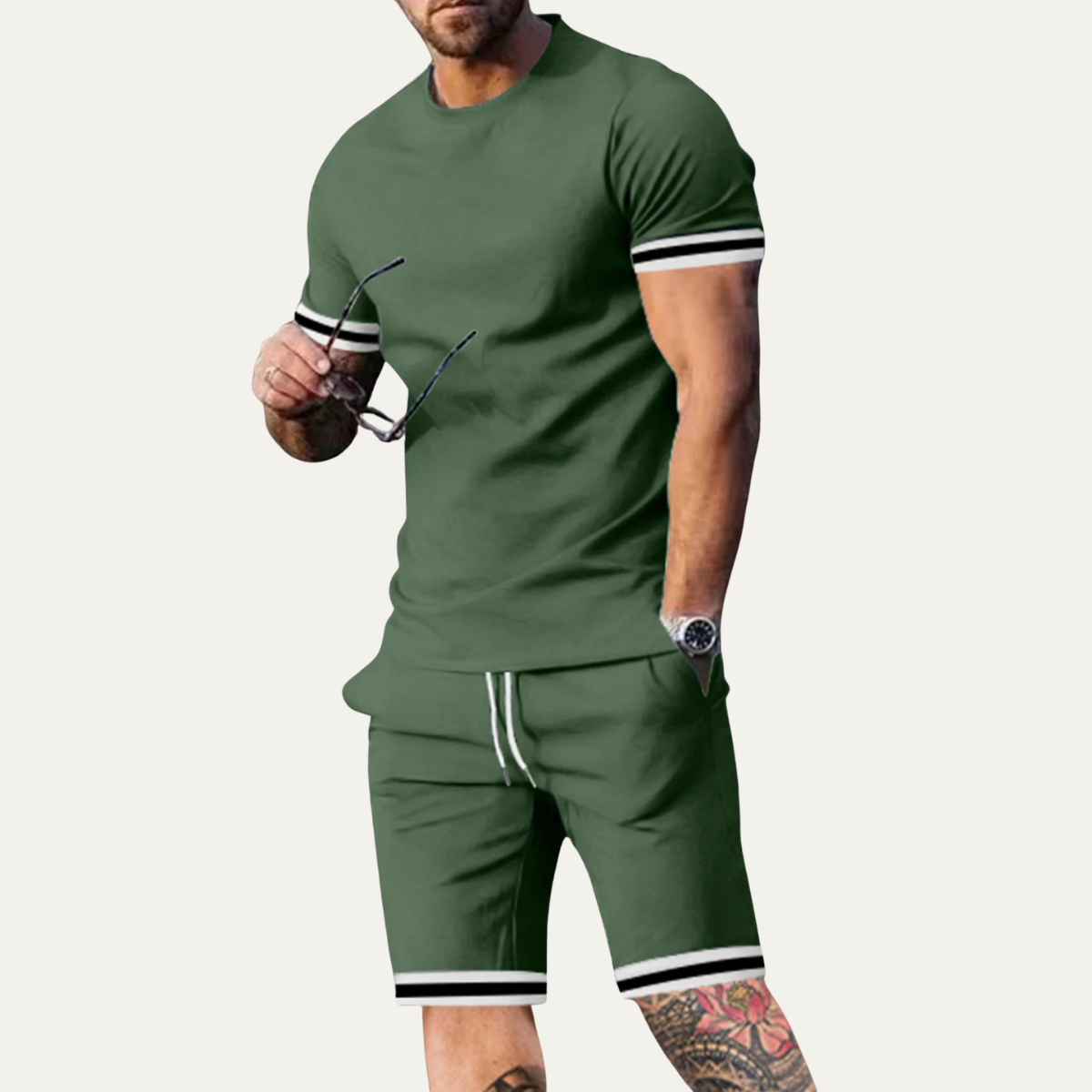 Men's Summer T Shirt And Shorts Set