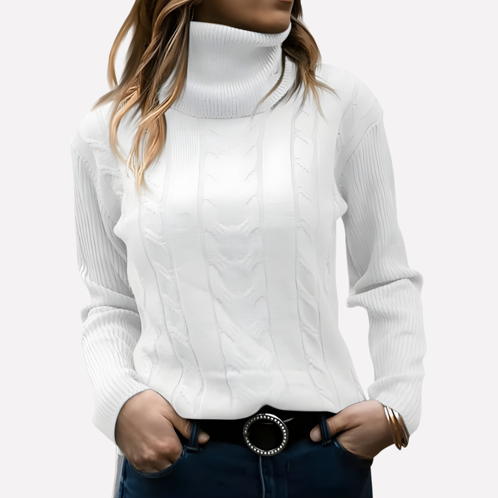 Women's Turtleneck Sweater Relaxed Fit
